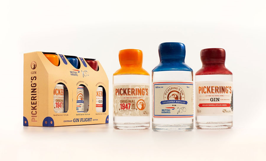 Pickering's Gin & British Airways create world's first sky-high gin. Pickering's Gin & British Airways create world's first sky-high gin.